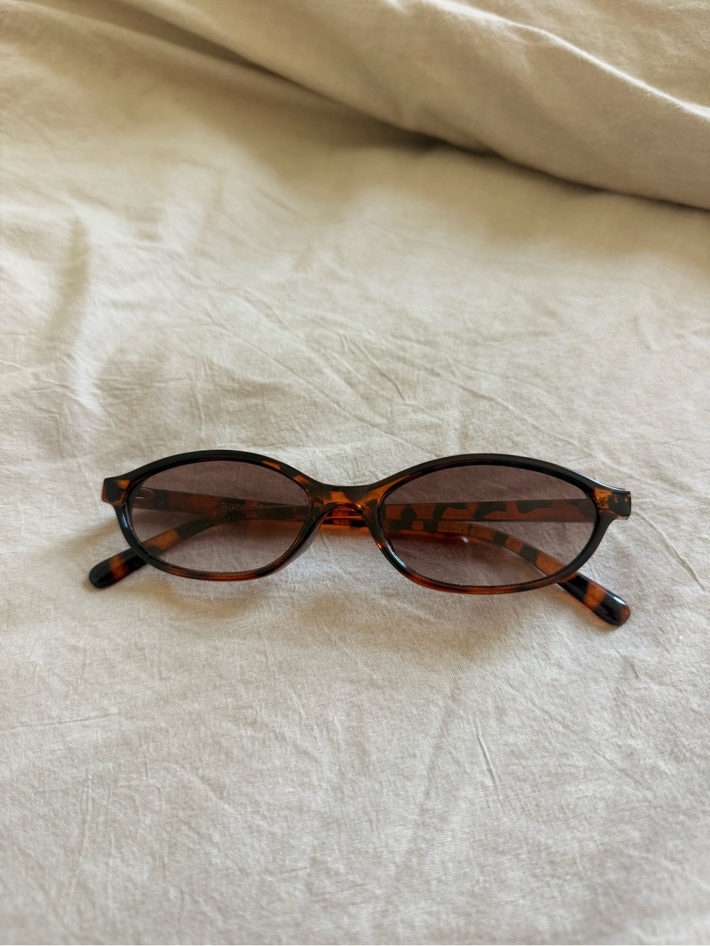 Tortoiseshell Oval Women’s Sunglasses - Brown Lenses